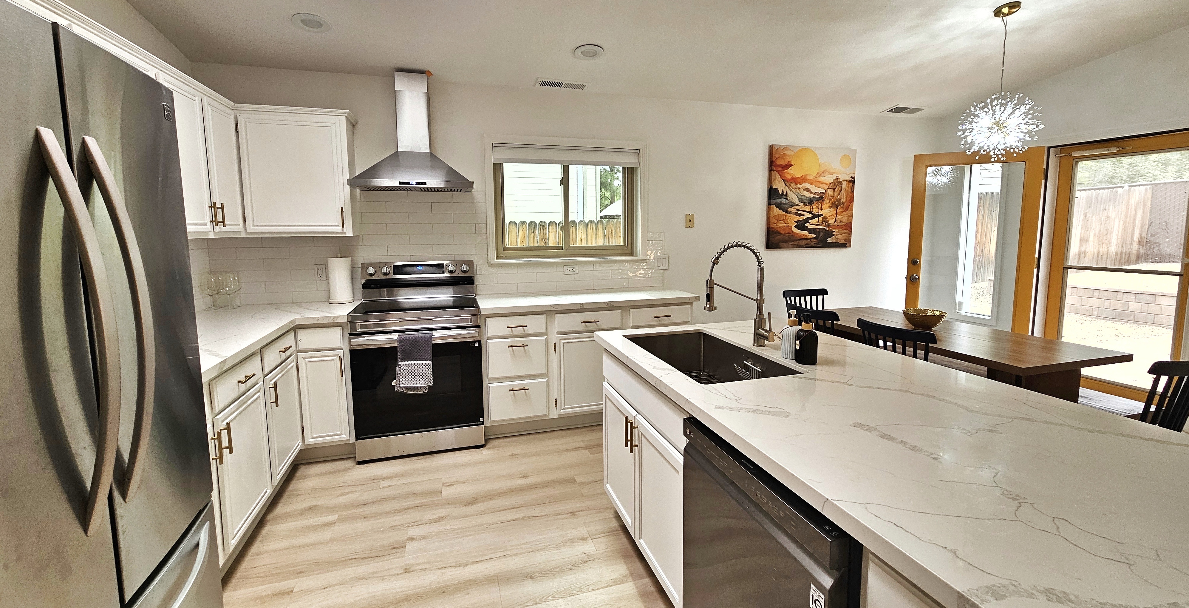 Kitchen and dining area